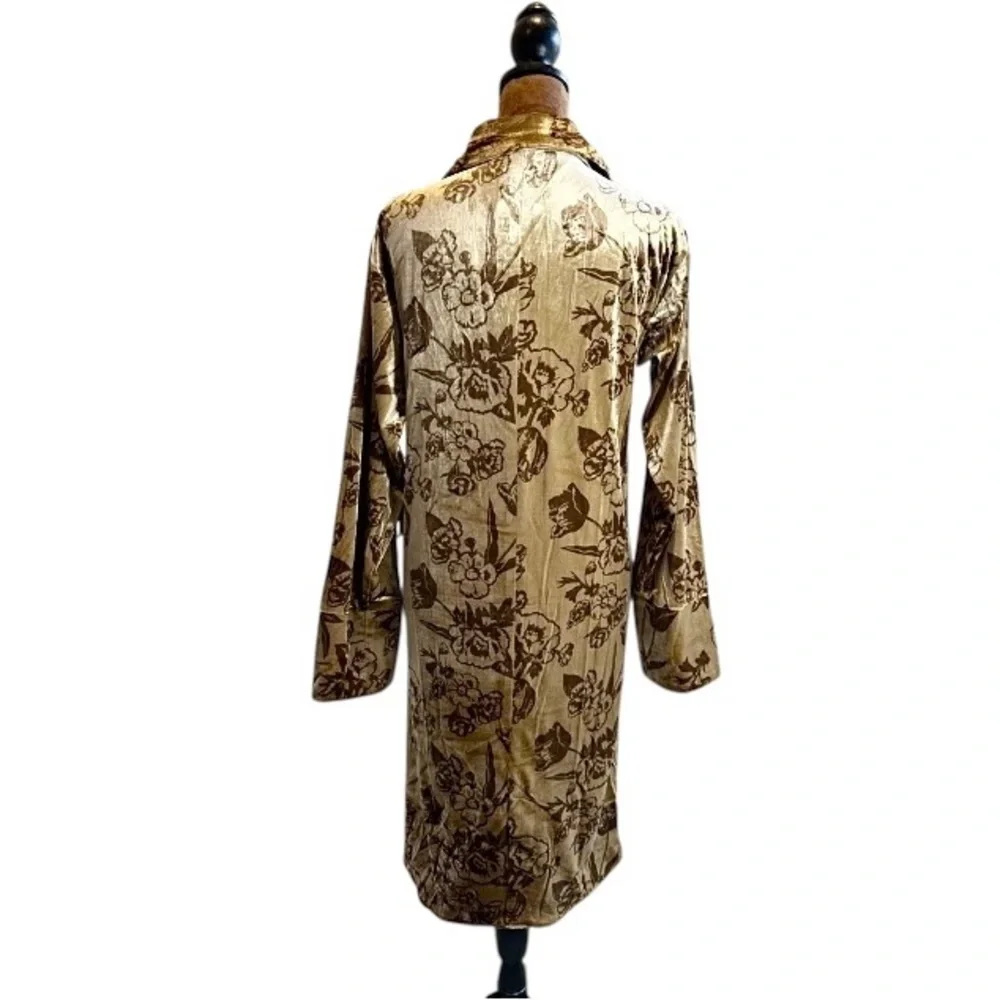 Joyfolie NWT XL Mia Joy Viktoria velvet coat in ochre floral - Picture 5 of 14